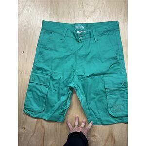 Born Fly Cargo Shorts Teal Size 30